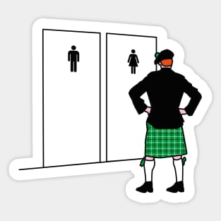 Funny Irish St. Patrick's Day Kilt Ireland Toilet Sticker